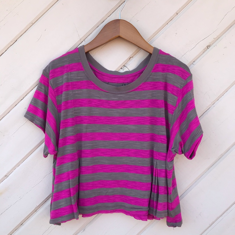 We The Free by Free People Striped Crop Top Small